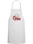 Beyaz Baskılı Mutfak Önlüğü, Şef Tarzında Şık ve Kullanışlı Tasarım 1