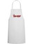 Beyaz özel baskılı şık ve kullanışlı mutfak önlüğü 1