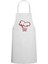Şık ve özel baskılı rahat mutfak önlüğü, beyaz renk, şıklık ve konfor bir arada 1