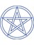 Pentagram Araba Sticker 17X17 cm Mavi 1