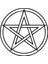 Pentagram Araba Sticker 17X17 cm Siyah 1