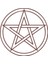 Pentagram Araba Sticker 17X17 cm Kahverengi 1