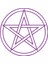 Pentagram Araba Sticker 17X17 cm Mor 1