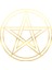 Pentagram Araba Sticker 17X17 cm Gold 1