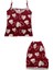Kadın Kalp Desenli Ip Askılı Şortlu Pijama Takım - 5837 -Stl Moda 1