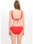 Kadın Kırmızı Üçgen Toparlayıcı Alttan Ayarlı Klasik Bel Bikini Takımı 24S109ST 2