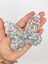 Kelebek Şeffaf Glitter Simli Moj Moj Taba Squishy Sıkma 10X8 cm Simli Sukuşi - Gri 1