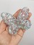 Kelebek Şeffaf Glitter Simli Moj Moj Taba Squishy Sıkma 10X8 cm Simli Sukuşi - Gri 2