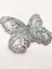 Kelebek Şeffaf Glitter Simli Moj Moj Taba Squishy Sıkma 10X8 cm Simli Sukuşi - Gri 5
