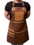 Deri Detaylı Mutfak Şef Önlüğü, Ayarlanabilir Askılı, Şık ve İşlevsel 55x75 Kahverengi 3