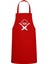 Kırmızı Baskılı Profesyonel Mutfak Önlüğü, Şık ve Kullanışlı Tasarım 1