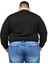Erkek siyah Büyük Beden Oversize Uzun Kollu T-Shirt 3xl 4xl 5xl 6xl 7xl 8xl 3