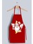 Kırmızı Noel Baba Mutfak Önlüğü, şık ve eğlenceli tasarım, polyester, 50x70 cm 1