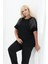 Bambu Bluz Yarasa Kol Taş Detaylı M-6xl 1