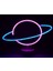 Neon Işıklı Satürn Lamba Pil+Usb 1