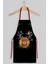 Siyah geyik desenli yılbaşı mutfak önlüğü, şık ve kullanışlı polyester materyal 2