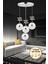 Kelebek 4'lü Gümüş Sarkıt 3 Renk Kademeli Ledli Kristal Taşlı Modern LED Avize 1