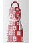 Ays Home Kiraz Desenli Mutfak Önlüğü 80x65 cm, Kumaş, Kırmızı 1