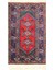 Antalya Döşemealtı El Dokuma Kırmızı ve Lacivert Renk Yün Halı 125X202 cm (2.52 M²) 1