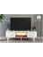 2 Kapılı Beyaz/gümüş Uzaktan Kumandalı Oval Tv Sehpası 1