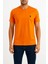 Erkek Turuncu Bisiklet Yaka Regular Fit Basic Tişört C1T0N2O2 1