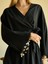 Keten Kol Detaylı Siyah Kimono Bluz 5