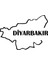 Diyarbakır Harita Araba Sticker 17X17 cm Siyah 1