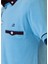 Polokoton % 100 Pamuk Polo Yaka Cepli Erkek T-Shirt – Mavi Renk, Kısa Kollu, Şık ve Rahat Yazlık Model 3