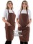 Kahverengi 2'li ayarlanabilir mutfak önlüğü seti, rahat ve şık kullanım sağlar. 1