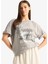 Kadın Kısa Kol T-Shirt D9617AX/GR454 Lt.grey 1