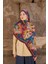 Mürdüm Ed Scarf Sunrise Çiçek Desen Şal 4
