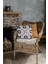 Krem Dekoratif Desenli Baskılı 42X42CM Pamuk Dokuma Kırlent Yastık Kılıfı 1