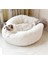 Peluş Wellsoft Kısa Tüylü Yumuşak Beyaz Kedi Yatağı - Köpek Yatağı Minder 1