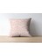 Pembe Zemin Üzerine Krem Dal Baskılı 42X42CM Pamuk Dokuma Kırlent Yastık Kılıfı 1