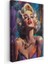 Marilyn Monroe Özel Tasarım Kanvas Tablo Modern Renkli Salon Dekoru 4