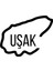 Uşak Harita Araba Sticker 17X17 cm Siyah 1