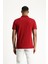 Polo Yaka Slim Fit Dar Kesim Nakışlı Pamuk Tişört 4