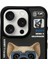 iPhone 15 Pro Uyumlu 3D Gözlük Fermuar Köpek Detaylı Nakış İşlemeli Kabartmalı Cool Cute Kılıf 3