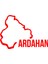 Ardahan Harita Araba Sticker 17X17 cm Kırmızı 1
