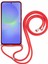 Samsung Galaxy A36 5g Kılıf Esnek Tpu Fiber Astar Darbeye Dayanıklı Çapraz Askılı Telefon Kılıfı-Kırmızı (Yurt Dışından) 5