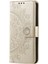 Samsung Galaxy S23 Ultra Cüzdan Telefon Kılıfı Mandala Çiçek Baskılı Pu Deri Flip Stand Manyetik Toka Darbeye Dayanıklı Kapak-Altın (Yurt Dışından) 5