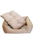 Konforlu 50x40 cm krem yatak, yumuşak yüzey, yüksekliği 20 cm, beyaz renkli ev yatağı 2
