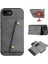 iPhone 16E Kılıf Kart Yuvalı Destekli Deri+Tpu Telefon Kılıfı-Gri (Yurt Dışından) 1