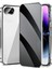iPhone 16E Kılıf Anti-Casus Çift Taraflı Temperli Cam + Manyetik Metal Çerçeve Telefon Kılıfı-Gümüş (Yurt Dışından) 1