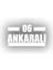 06 Ankaralı Araba Sticker 17X17 cm Beyaz 1