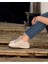 Loreva Açık Bej Süet Hakiki Deri Fashion Troklu Kadın Sneaker 1