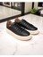 Ravella Hakiki Deri Basic Siyah Kadın Sneaker 4
