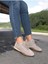 Loreva Buz Gri Süet Troklu Hakiki Deri Fashion Kadın Sneaker 6
