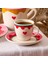 Kitchen Granny 4 Parça Porselen Fincan Takımı - Renkli / Kırmızı 1