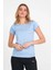 Relax Kadın Kısa Kollu T-Shirt Açık Mavi 3